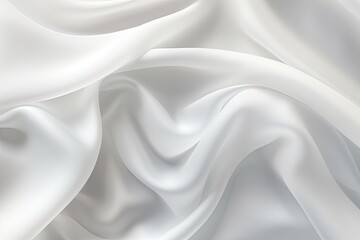 Obraz premium Silken Whispers: White Fabric Textured Surface Background