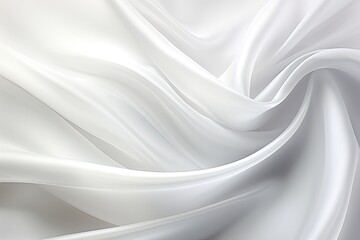 Obraz premium Silky Sweep: White and Silver Fabric Texture with Soft Blur