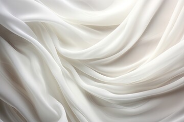 Silken Whispers: White Fabric Smooth Texture Surface Background