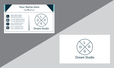 An elegant luxury Modern Creative & Clean business business card design.set to print with vector & illustration. 