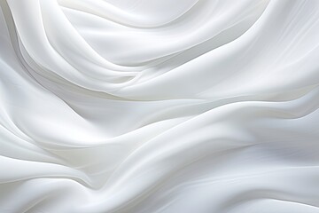 Fototapeta premium Snow Drifts: Abstract Soft Waves of White Fabric Background
