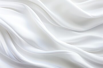 Obraz premium Drifting Snow: Splashes of Abstract White Fabric Waves