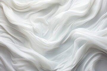 Obraz premium Snow Storm: Soft Waves Crafting a Unique White Cloth Background
