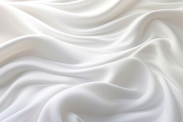 Obraz premium Soft Waves of White Fabric: Abstract Snow Drifts Background