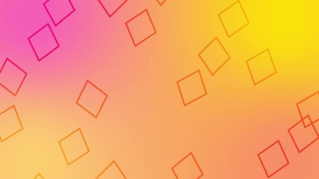 CG of yellow and magenta background including rhombus shaped object