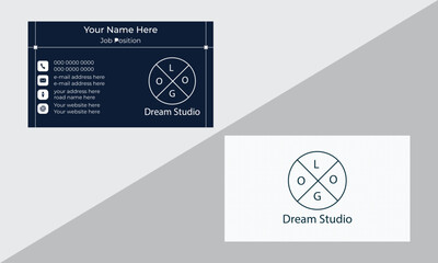 A vector template design business card set with geometric shapes .Best for business proposal, marketing.Template is ready for print.
