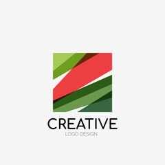 Modern abstract logo design. Geometric vector art. Clean overlapping lines and abstract shapes. Perfect for modern brand