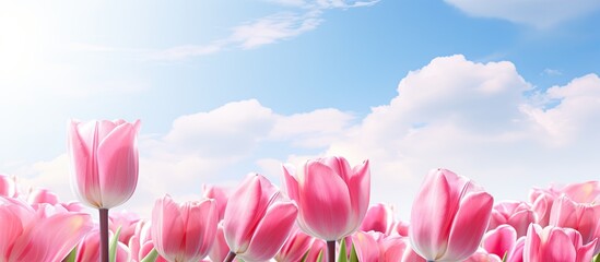Field of stunning tulips