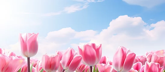 Foto op Canvas Field of stunning tulips © 2ragon
