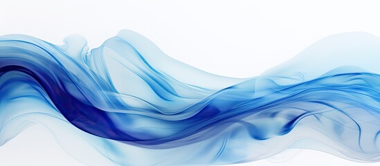 An organic design with a trendy appearance featuring waves and washes on a white background resembling a liquid blue abstract background with a chaotic and artistic style