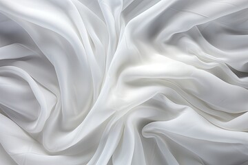 Whirlwind White: Soft Waves in Cloth Background � Dreamy, Ethereal Elegance