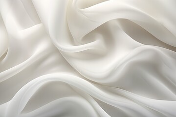 Serenade of Solitude: Whisper White Cloth Background with Gentle Waves