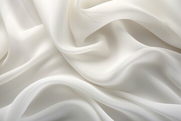 Obraz premium Serenade of Solitude: Whisper White Cloth Background with Gentle Waves