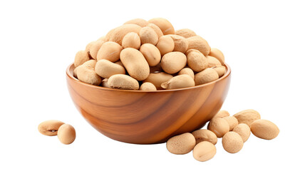 raw peanuts in the shell isolated on transparent background cutout