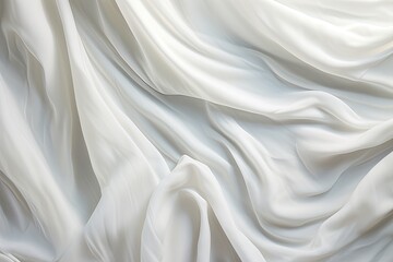 Obraz premium 'Whitewashed Waves: Abstract Fabric Texture Flowing Softly'
