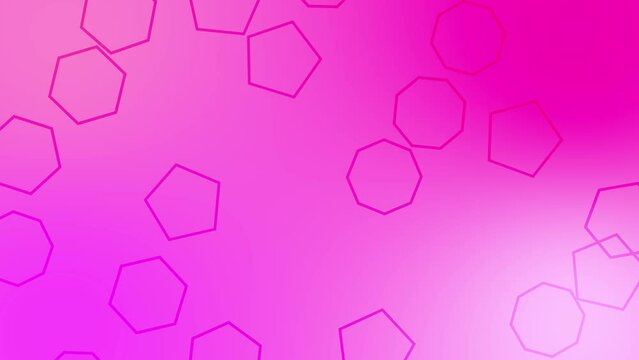 CG of pink and magenta background including polygon shaped object