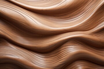 Wood Wave: Beautifully Textured Curved Wall Background Image