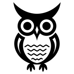 Simple Icon of Owl. SVG Vector