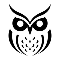 Simple Icon of Owl. SVG Vector