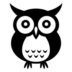 Simple Icon of Owl. SVG Vector