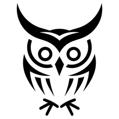 Simple Icon of Owl. SVG Vector