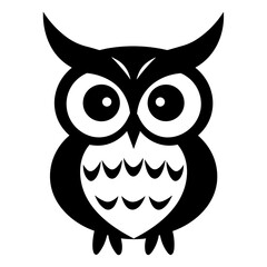 Simple Icon of Owl. SVG Vector