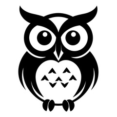 Simple Icon of Owl. SVG Vector