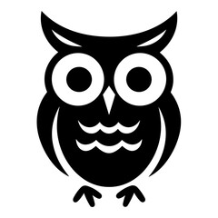 Simple Icon of Owl. SVG Vector