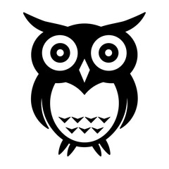 Simple Icon of Owl. SVG Vector