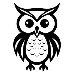 Simple Icon of Owl. SVG Vector