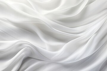 Woven Whisper: Soft Waves in White Cloth Background