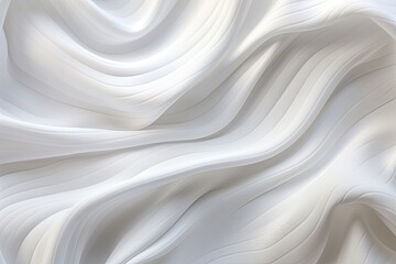 Woven Whiteness: Abstract Waves of White Fabric Texture