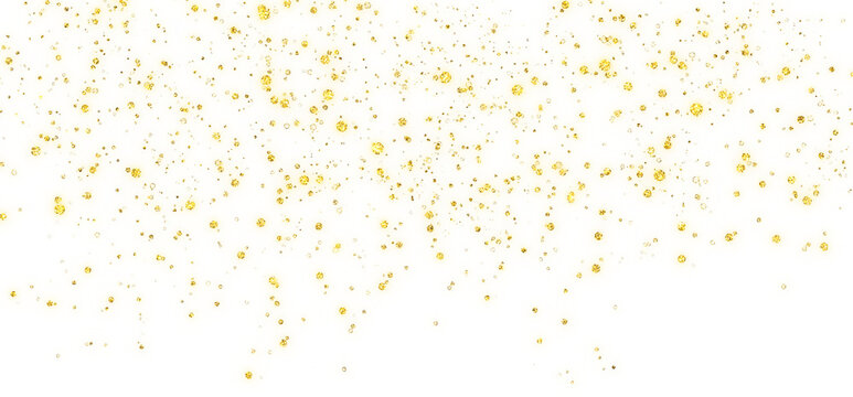 elegance gold sparkles on an isolated transparent background
