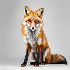 fox on a white background