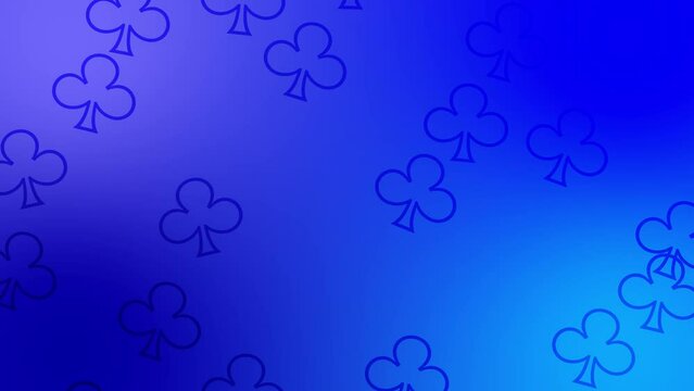 CG of blue background including clover shaped object