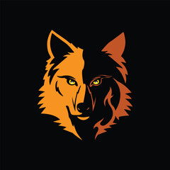 fox fire mascot esport logo design