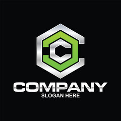 CCC Abstract initial monogram letter alphabet logo design