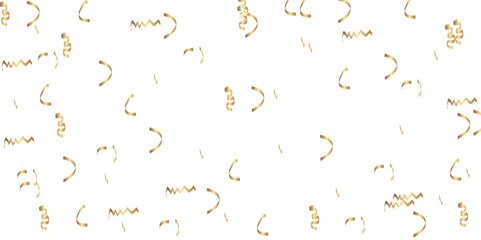 Abstract golden confetti falling down bokeh glitter on transparent background. Design for holyday and celebration background.