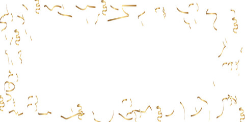 Abstract confetti golden glitter particles splatter on transparent background. Luxury golden glitter confetti that floats down falling bokeh celebration background.