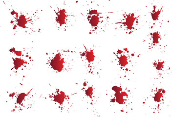 Red splatter stain background collection