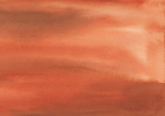 オレンジ色と茶色のにじんだ水彩背景素材