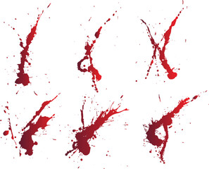 Halloween blood isolated background collection