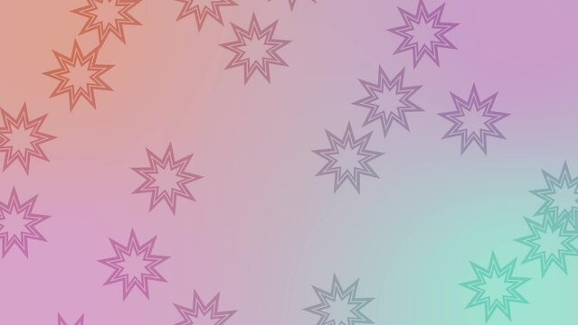 CG of pastel-colored background including star shaped object