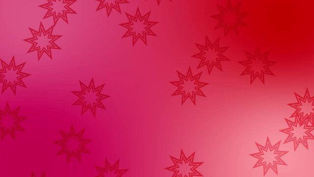 CG of red background including star shaped object