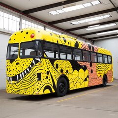 Dinosaur School Bus