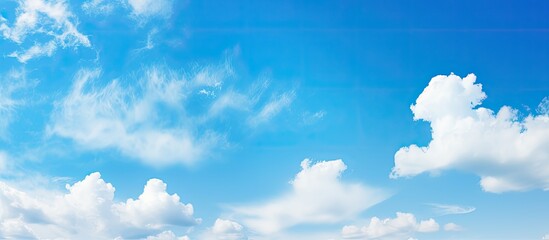 Abstract background depicting the natural beauty of a blue sky filled with small clouds
