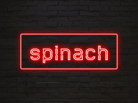 spinach のネオン文字