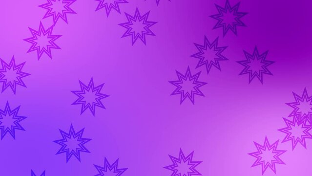 CG of purple background including star shaped object