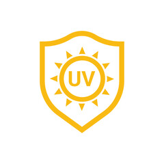 White UV protection vector icon