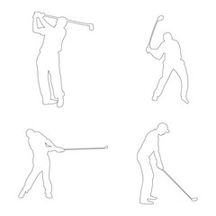 icon of person playing golf vector illustration design